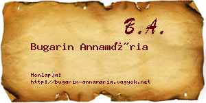 Bugarin Annamária névjegykártya