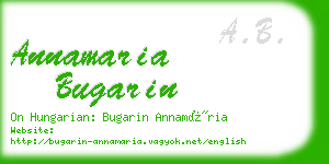 annamaria bugarin business card